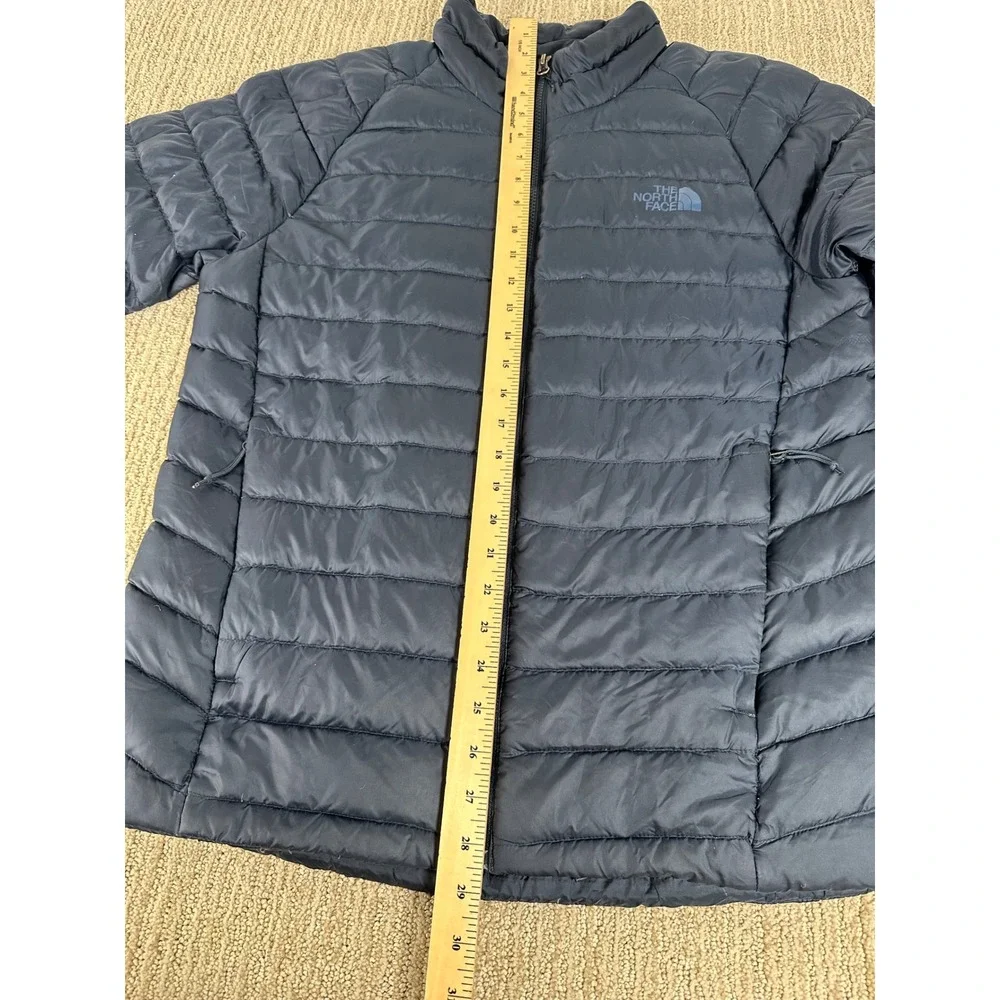 The North Face Mens Navy Blue Puffer Jacket Goose Down Insulated Full Zip M